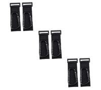 Hoement 6 Piezas conectar mosquetón sin perchas bolsa de colgador de cochecito bebe troley percheros clips para cochecito ganchos para cochecitos aleación de aluminio Black