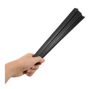 Hoement 6 Piezas de Armazón para Abanico Plegable Clásico Negro Accesorio de Plástico para Abanicos Artesanales Adecuado para Tai Chi y Manualidades