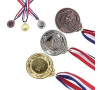 Hoement 6 Piezas Medalla de Competición Número 123, Premio | Significado Conmemorativo, Fácil de Llevar, Poliéster y Aleación de Zinc, Adultos