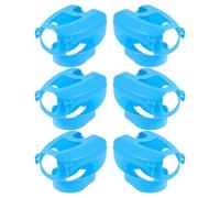 Hoement 6 Piezas Soporte de Montaje para Pájaros en Material PP, Función Segura para Medicación y Revisión Ocular, Adecuado para Aves y Observación en Mascotas