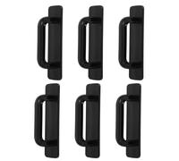Hoement 6 Tiradores Adhesivos Negros para Armarios y Armarios de Abs, Resistentes Humedad y Fáciles de Limpiar, Ideales para Cocina y Baño