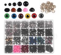 Hoement 600 Piezas de Ojos Artesanales de Plástico Arandelas, Multiusos y Resistentes para Proyectos DIY y Animales de Crochet