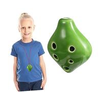 Hoement 6agujero Mini Ocarina Cerámica Verde Para Principiantes Con Cuerda y Pentagrama Instrumento Musical Portátil Compacto Para Práctica y Aprendizaje