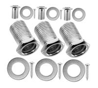 Hoement 6juegos Tuercas y Tornillos Para Afinación De Guitarra Acústica Accesorios De Instalación Con Arandelas Color Cromado Compatible Con Guitarras Acústicas y Eléctricas