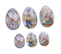Hoement 6piezas Cajas De Pascua De Hojalata Diseño Adorable Para Dulces y Decoración De Fiesta Recipientes Pequeños Para Celebraciones Temáticas