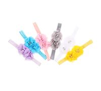 Hoement 6piezas Diademas Para Bebés De Flores Hechas Mano Accesorios Para Cabello De Niño Niña Suaves y Ajustables Para Fotografía y Celebraciones