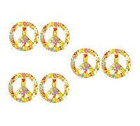 Hoement 6piezas Pegatinas De Símbolo De Floral Decoración para Coche y Portátiles Autoadhesivas y Reutilizables Accesorios Coloridos