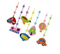 Hoement 7 Piezas Colgantes Vehículos Fieltro Decorativos para Techo Decoración Suspendida para Jardín de Infancia