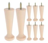 Hoement 8 Piezas Ganchos de Pared de Madera Maciza para Abrigos y Sombreros, Soporte para Cargas Pesadas, Instalación Fácil, Adecuado para Pasillos y Detrás Puerta