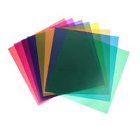 Hoement 8piezas Filtros De Gel De Luz Transparente Corrección De Color Kit De Superposición para Películas y Fotos