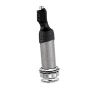 Hoement Accesorio de Conector Jack de Salida Estéreo para Guitarra y Ukulele, Metal Plata, Diseño Compacto Boca Ajustada para Reducir Ruido