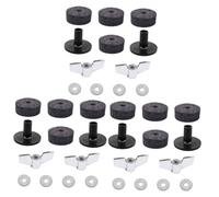 Hoement Accesorios De Repuesto Para Platillos Suministro De Platillos De Tuercas De Ala Arandelas De Fieltro Plata 3 Uds 12 1