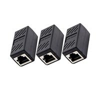 Hoement Acoplador Rj45 3 Unidades Extensor Cat6 Conector Ethernet Compatible Cat5 Fácil De Instalar