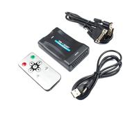 Hoement Adaptador Convertidor de Vídeo sin Controlador Portátil Vga a Scart de Abs para Uso Compartido en Computadora y Ver Películas en Línea