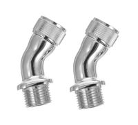Hoement Adaptador De Codo Para Ducha 1/2 De Latón Resistente Corrosión, Conector Extensor Hembra a Macho, Adecuado Para Baño y Cambio De Ángulo, Pack De 2 Unidades
