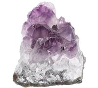Hoement Adorno Encanto Único de Amatista Natural Racimo de Cristal Irregular Piedra Decorativa Elegante para Decoración de Oficina y Cafetería