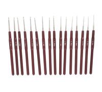 Hoement Agujas de Crochet de Plástico y Aluminio, Set de 16 Piezas para Tejer Diy, Ganchos para Suéteres y Manualidades, Herramientas para Principiantes, Kit Crochet Artesanal
