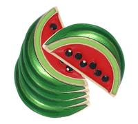 Hoement Alfileres de Sandía en Aleación, 5 Piezas Diseño Único y Delicado, No Se Deslizan, Perfectos para Decorar Suéteres y Ropa en Fiestas de Verano