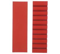 Hoement Alfombrilla de Silicona Roja con 10 Ranuras para Bolígrafos, Resistente al Calor y Diseñada para Evitar Desplazamientos en Procesos de Prensado Térmico y Sublimación