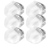 Hoement Almohadillas Transparentes para Topes de Puerta Magnéticos 6 Unidades Silicona Adhesiva para Suelo, Protección sin Taladro en Dormitorios y Oficinas