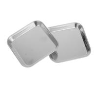 Hoement Bandejas Metálicas Engrosadas de Acero Inoxidable 2 Unidades para Hornear Galletas y Postres, Uso Doméstico y Restauración