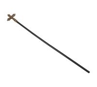Hoement Bastón Dorado de Plástico para Sacerdotes y Religiosos Diseño Resistente y Cómodo, Adecuado para Navidad y Bautizos Religiosos