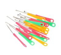 Hoement Bastoncillos de Limpieza de Cerumen de Acero Inoxidable y Abs, Diseño Ergonómico para Eliminar la Cera Oídos, Paquete de 200 Unidades para Uso Doméstico Seguro Color Aleatorio