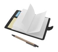 Hoement Bloc de Notas Simple de Papel Kraft Negro, 2 Libros Prácticos para Listas y Apuntes, Diseño Creativo y Delicado, Adecuado para Pizarras y Frigoríficos