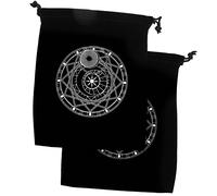 Hoement Bolsa con Cordón de Almacenamiento para Cartas del Tarot Estuche Tipo sobre con Cierre Fácil para Joyas Pequeña