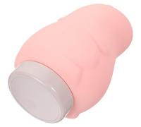 Hoement Bolsa de Agua Caliente Portátil de Silicona Funda Tejida Rosa, Diseño Adorable, Multifunción para Mantener el Calor en Actividades al Aire Libre