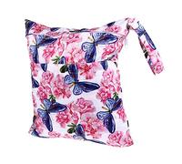 Hoement Bolsa De Pañal De Tela para Bebé con Cremallera Impermeable Bolsa De Pañal Reutilizable Bolso Seco Mojado