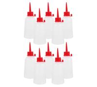 Hoement Botellas de Pegamento Exprimibles Punta de Aguja, 10 Piezas de Plástico Ldpe Transparente, Aplicador para Bricolaje y Trabajos Detallados