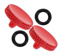 Hoement Botón Disparador de Cámara de Aleación de Aluminio 2 Piezas para Fotógrafos Profesionales Diseño Roscado para Cámaras Réflex Color Rojo Funda de Silicona