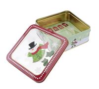 Hoement Caja Cuadrada y Material Plástico Resistente de Hojalata Ventana Transparente Decoración Elegante para Dulces Navideños Adecuado para Fiestas de Navidad