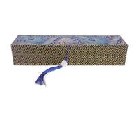 Hoement Caja de Almacenamiento de Arte Tradicional Chino Brocado Azul, Ligera y Portátil para Guardar Pinturas y Caligrafías, Adecuado para Uso Personal o Decoración de Galerías