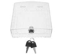 Hoement Caja de Bloqueo para Termostato con Llave, Cubierta Acrílica Transparente con Orificios, Diseño Montado en Pared para Interiores Domésticos y Escuelas