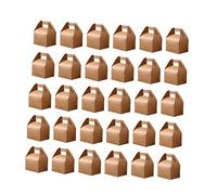 Hoement Caja De Dulces Kraft De 30 Pcs Pequeña Plegable Bolsas De Papel Asas Ideal Para