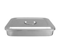 Hoement Caja de Esterilización para Herramientas de Uñas de Acero Inoxidable con Tapa y Diseño Portátil para Cuidado Personal y Servicios Móviles