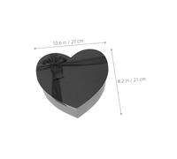 Hoement Caja de Obsequio de Papel Negro con Forma de Corazón para Almacenamiento y Presentación de Dulces con Lazo, Diseño Delicado y Chic para Ocasiones Obsequios Estilo Varios estilos