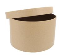 Hoement Caja Redonda de Papel Kraft para Cupcakes y Postres Tapa, Multifuncional y Duradera, Adecuado para Regalos y Almacenamiento en Festivales