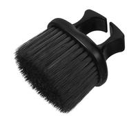 Hoement Cepillo de Plástico y Fibra de Peluquería Negro Herramienta Versátil para Cuello y Bigote para Limpieza Profesional y Uso en Casa