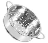 Hoement Cesta de Vapor para Cocinar al Vapor en Cocina Doméstica y Restaurante Varios estilos de Acero Inoxidable Doble Asa y Múltiples Agujeros, Vaporera Práctica y Varios estilos