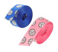 Hoement Cinta Deportiva de Voleibol 22 MM 2 Rollos de Poliéster Impresión de Tinta al Óleo Colores Azul Intenso y Rosa Adecuado para Manualidades Decoración de Fiestas y Accesorios