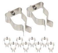 Hoement Clips de Fijación de Acero Inoxidable para Cubiertas de Pozos de Ventana, Kit de Fijación 10 Abrazaderas, Tornillos y Tuercas, Soporte Resistente para Instalación Segura