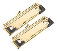 Hoement Clips para Portapapeles Metálicos Dorados, 2 Piezas, Multifuncionales y Fáciles de Instalar, Ideales para Uso Diario en Oficina y Cocina