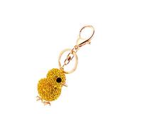 Hoement Coche Llaveros 1 Pieza Llavero Amarillo Llavero Diamantes Imitación Medallón Llavero Animal Anillo Llave Colgante Diamantes Imitación Llavero Recuerdo Grado Pequeño Regalo