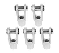 Hoement Conector Cilindro de Aire 5 Piezas Rosca Hembra M8X125 Acero al Carbono Resistente Unión Rápida Industrial Accesorio para Varilla de Cilindro Uso Neumático Industrial