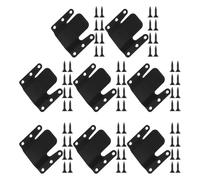 Hoement Conectores para Sofá Seccional 8 Piezas de Hierro Negro Mate con Tornillos Abrazaderas Aplicables de Sujeción para Muebles Modulares Clips Resistentes Antideslizantes para Sala