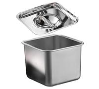 Hoement Contenedor de Condimentos Cuadrado de Acero Inoxidable con Tapa Hermética Tarro para Especias y Azúcar Organizador Multiusos para Cocina