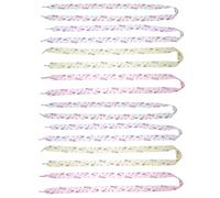 Hoement Cordones de Zapatos Transparentes Estampados 120 Cm, Cordones Anchos 2.8 Cm de Hilo Diseño Floral, Pack 4 Pares (rojo, Verde, Azul, Morado) para Calzado Casual y Deportivo